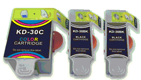Kodak 30XL, 2 x Black and 1 x Colour Compatible Ink Cartridges
